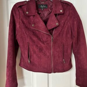 Cato Deep Cranberry Suede Women's Jacket